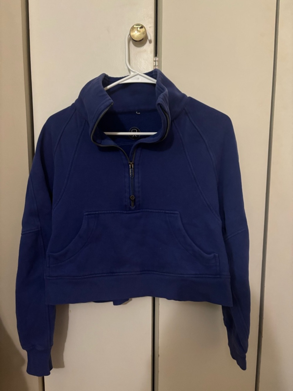 Lululemon Cropped Quarter-Zip Pullover Sweatshirt